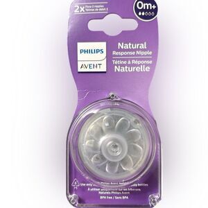 Nwt Philips avent 2 pack 0m+ natural response nipple
